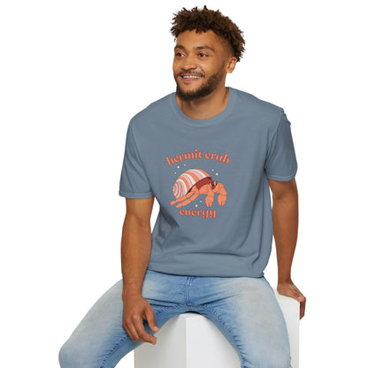 Hermit Crab Energy T-Shirt | Introvert Gift | Cozy Homebody Shirt | Cute Animal Design