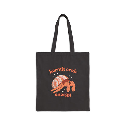 Hermit Crab Energy Tote Bag | Introvert Gift | Cozy Homebody Bag | Cute Animal Tote