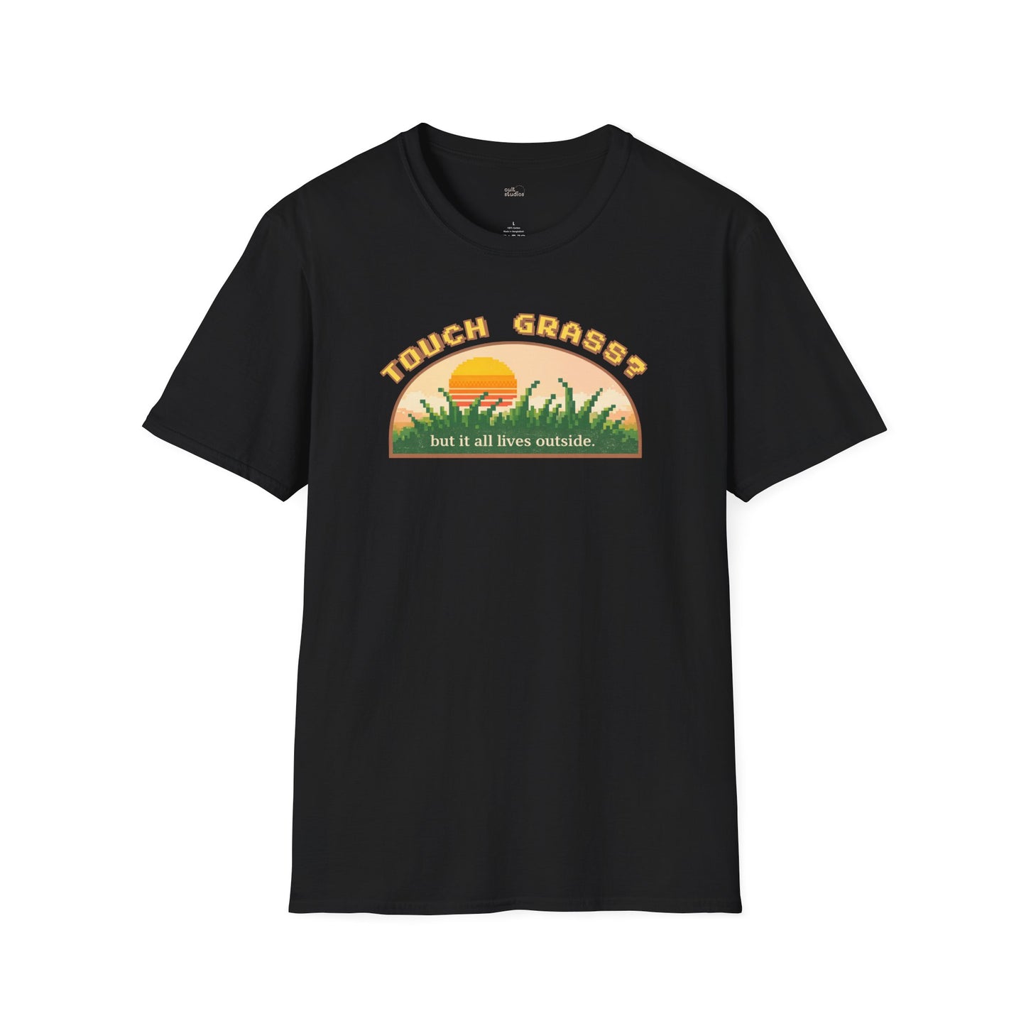 Touch Grass But It All Lives Outside T-Shirt | Chronically Online Humor | Gamer Introvert Gift
