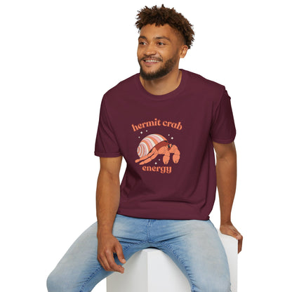 Hermit Crab Energy T-Shirt | Introvert Gift | Cozy Homebody Shirt | Cute Animal Design