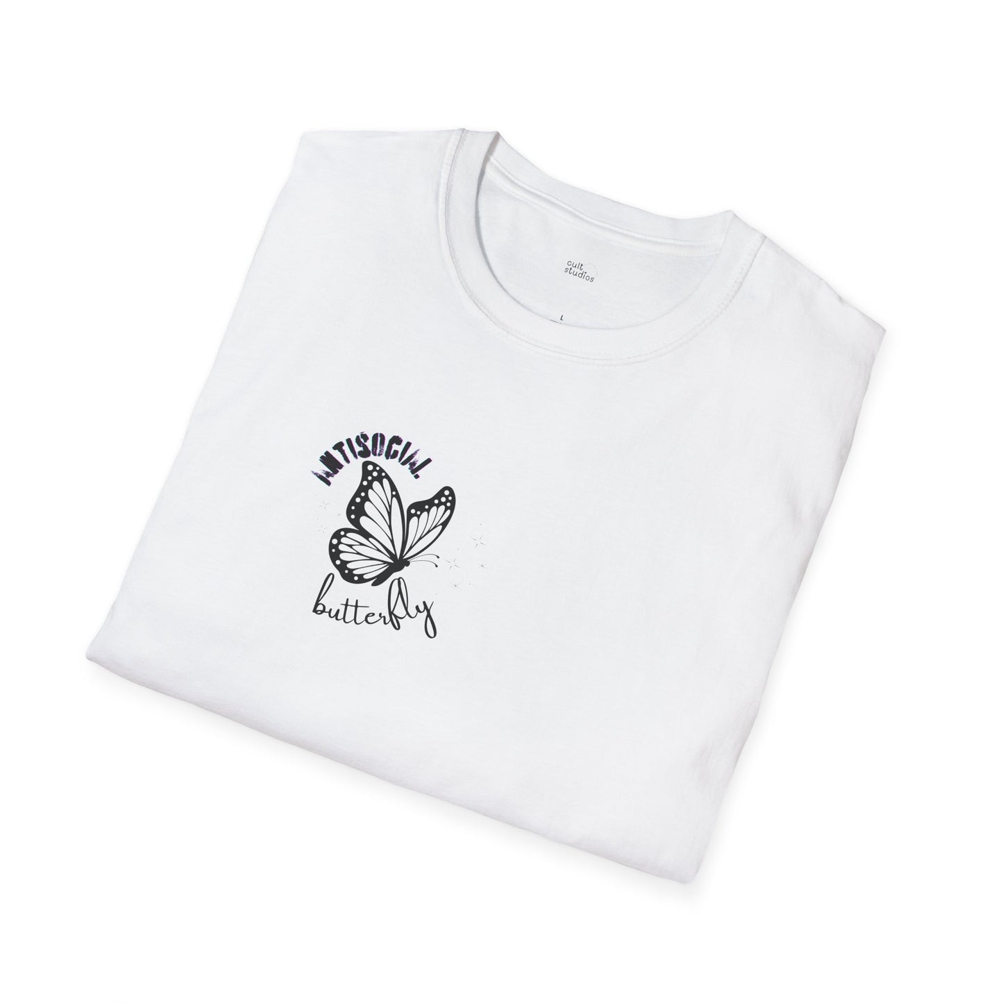 Antisocial Butterfly T-Shirt | Introvert Gift | Funny Selectively Social Shirt | Hermit Mode