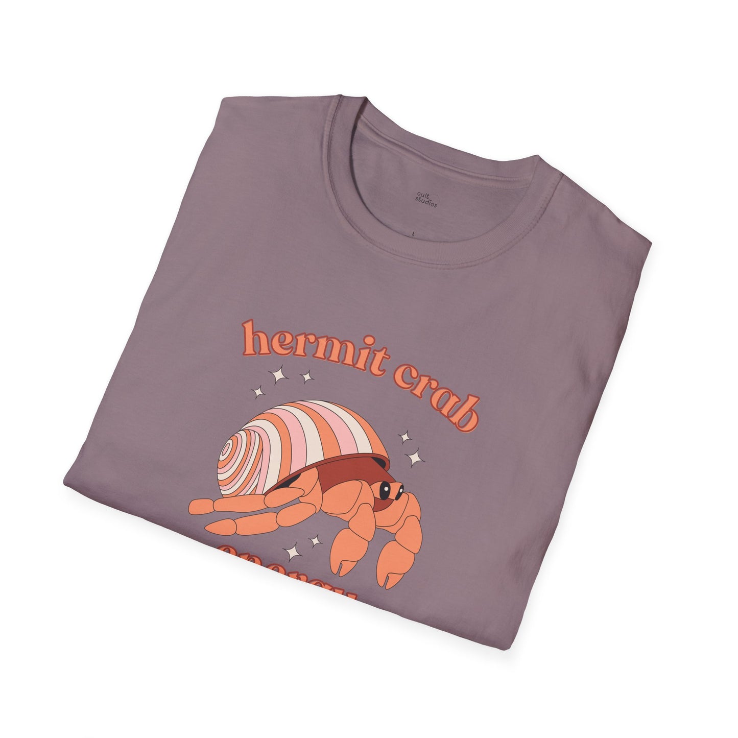 Hermit Crab Energy T-Shirt | Introvert Gift | Cozy Homebody Shirt | Cute Animal Design