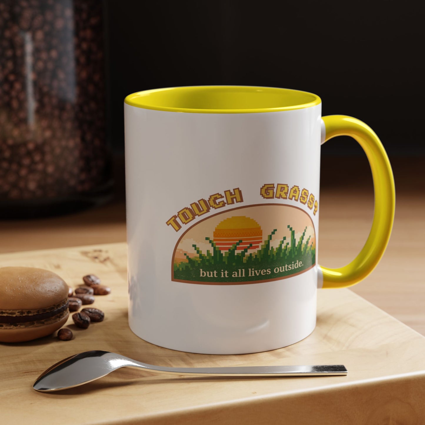 Touch Grass But It All Lives Outside Mug | Chronically Online Gift | Gamer Mug | Two-Tone Mug