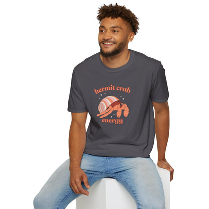 Hermit Crab Energy T-Shirt | Introvert Gift | Cozy Homebody Shirt | Cute Animal Design