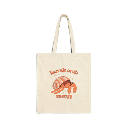 Hermit Crab Energy Tote Bag | Introvert Gift | Cozy Homebody Bag | Cute Animal Tote
