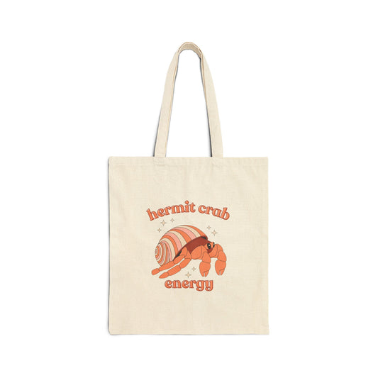 Hermit Crab Energy Tote Bag | Introvert Gift | Cozy Homebody Bag | Cute Animal Tote
