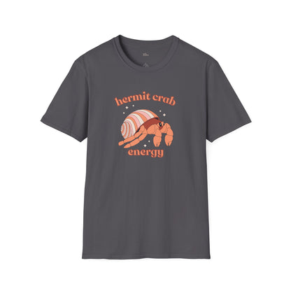 Hermit Crab Energy T-Shirt | Introvert Gift | Cozy Homebody Shirt | Cute Animal Design
