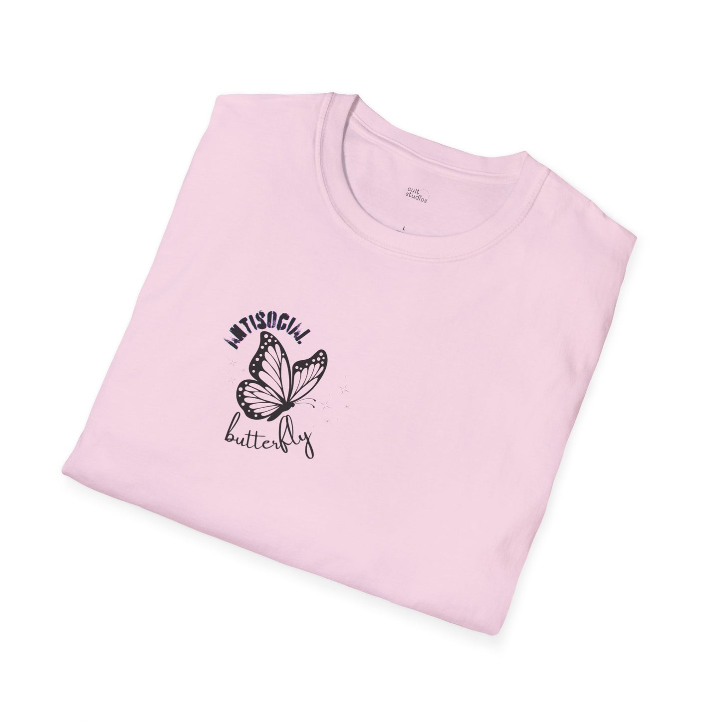 Antisocial Butterfly T-Shirt | Introvert Gift | Funny Selectively Social Shirt | Hermit Mode