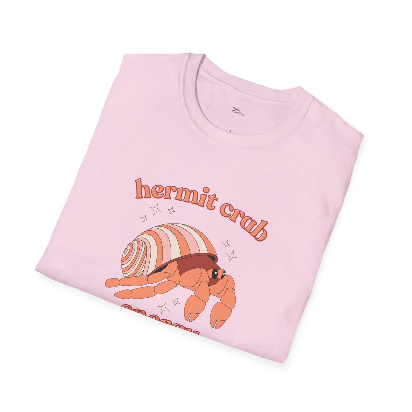 Hermit Crab Energy T-Shirt | Introvert Gift | Cozy Homebody Shirt | Cute Animal Design