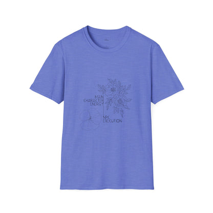 Main Character Energy NPC Execution T-Shirt | Gamer Humor | Self-Aware Gift | Line Art Design
