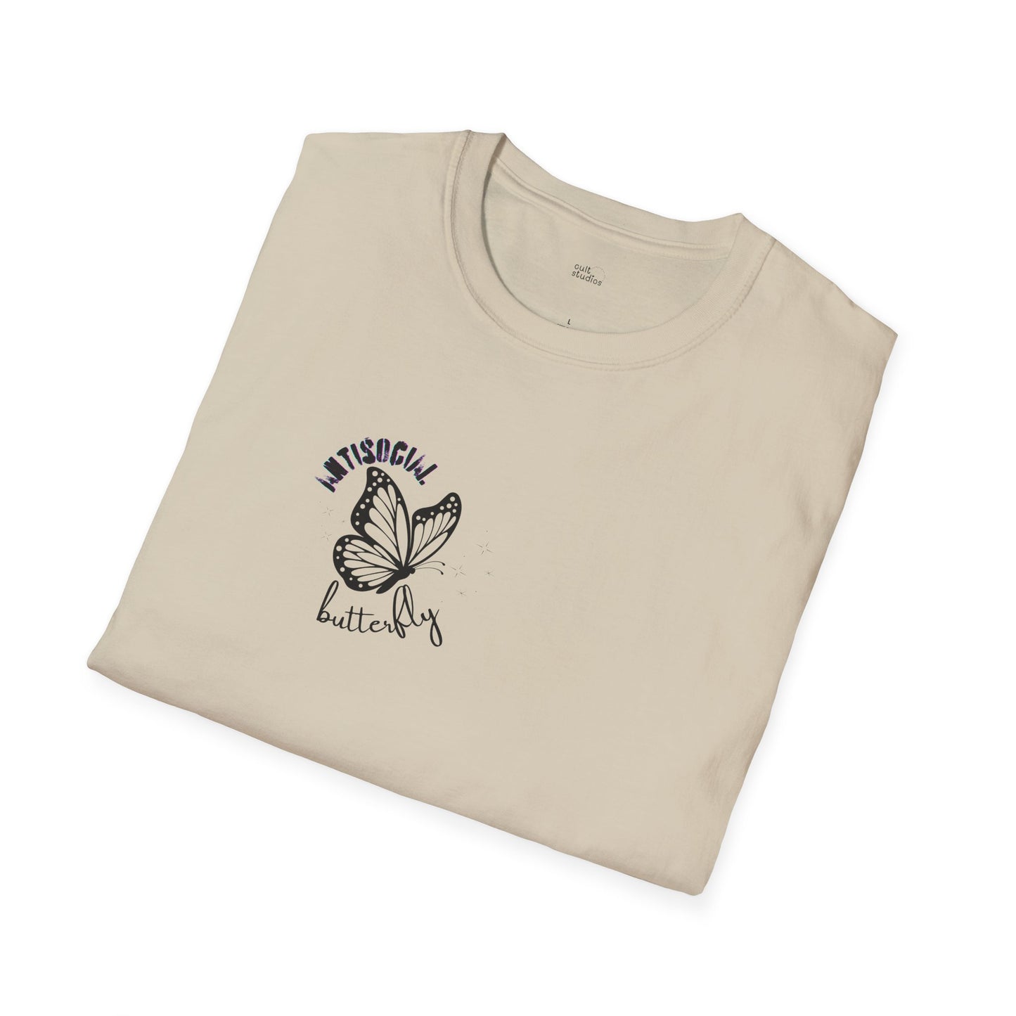 Antisocial Butterfly T-Shirt | Introvert Gift | Funny Selectively Social Shirt | Hermit Mode