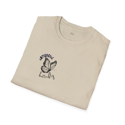 Antisocial Butterfly T-Shirt | Introvert Gift | Funny Selectively Social Shirt | Hermit Mode