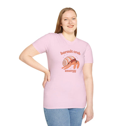 Hermit Crab Energy T-Shirt | Introvert Gift | Cozy Homebody Shirt | Cute Animal Design