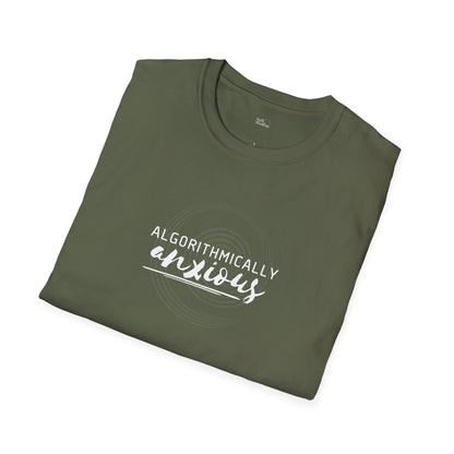 Algorithmically Anxious T-Shirt | Funny Anxiety Shirt | Social Media Humor | Doom Scrolling Gift