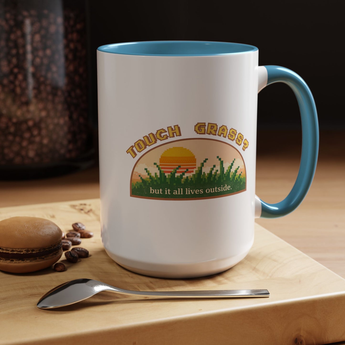 Touch Grass But It All Lives Outside Mug | Chronically Online Gift | Gamer Mug | Two-Tone Mug