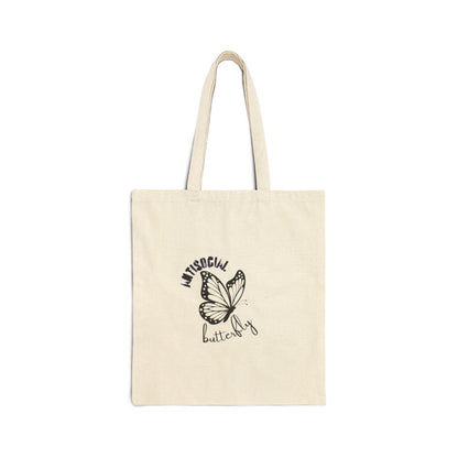 Antisocial Butterfly Tote Bag | Introvert Gift | Selectively Social Bag | Funny Hermit Tote