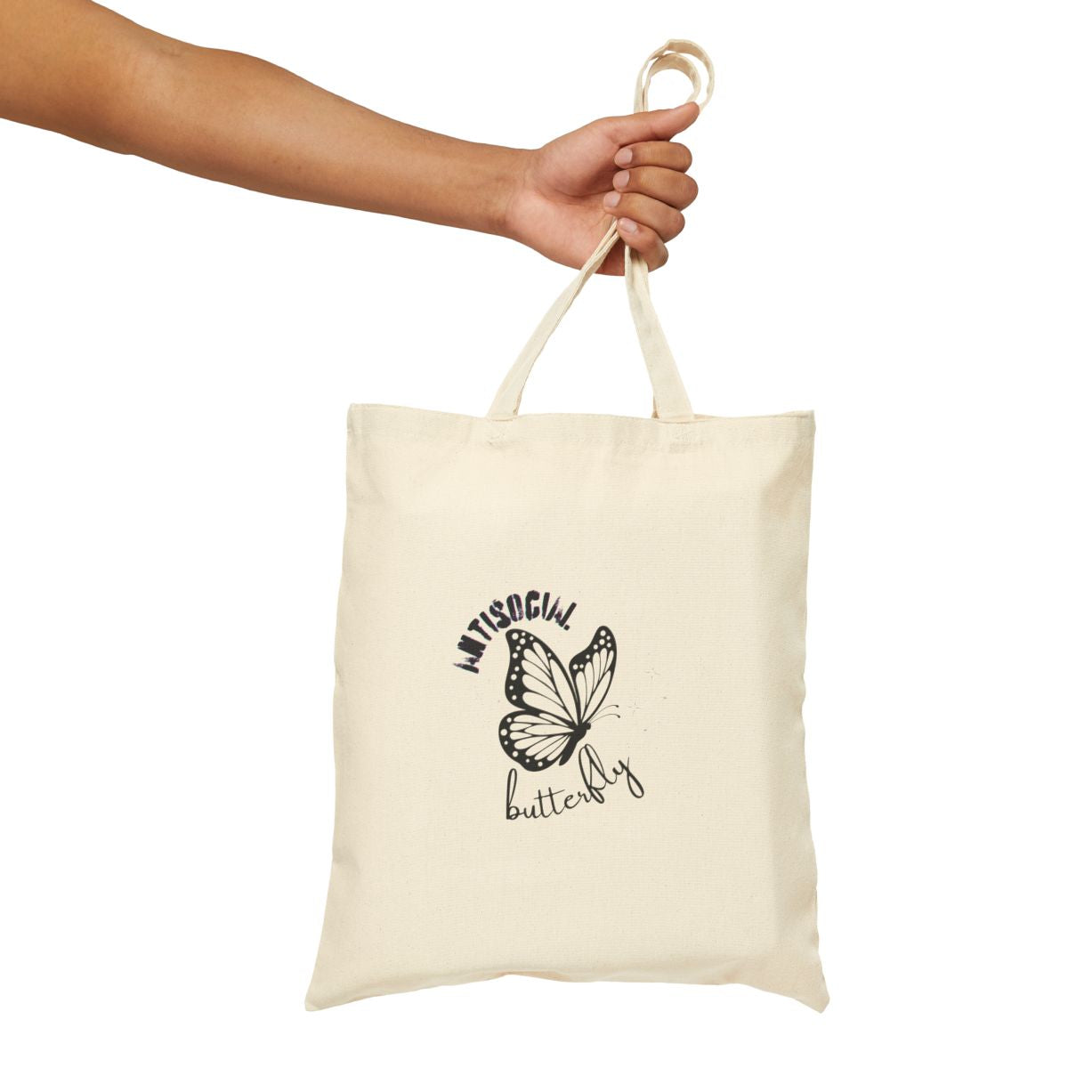 Antisocial Butterfly Tote Bag | Introvert Gift | Selectively Social Bag | Funny Hermit Tote