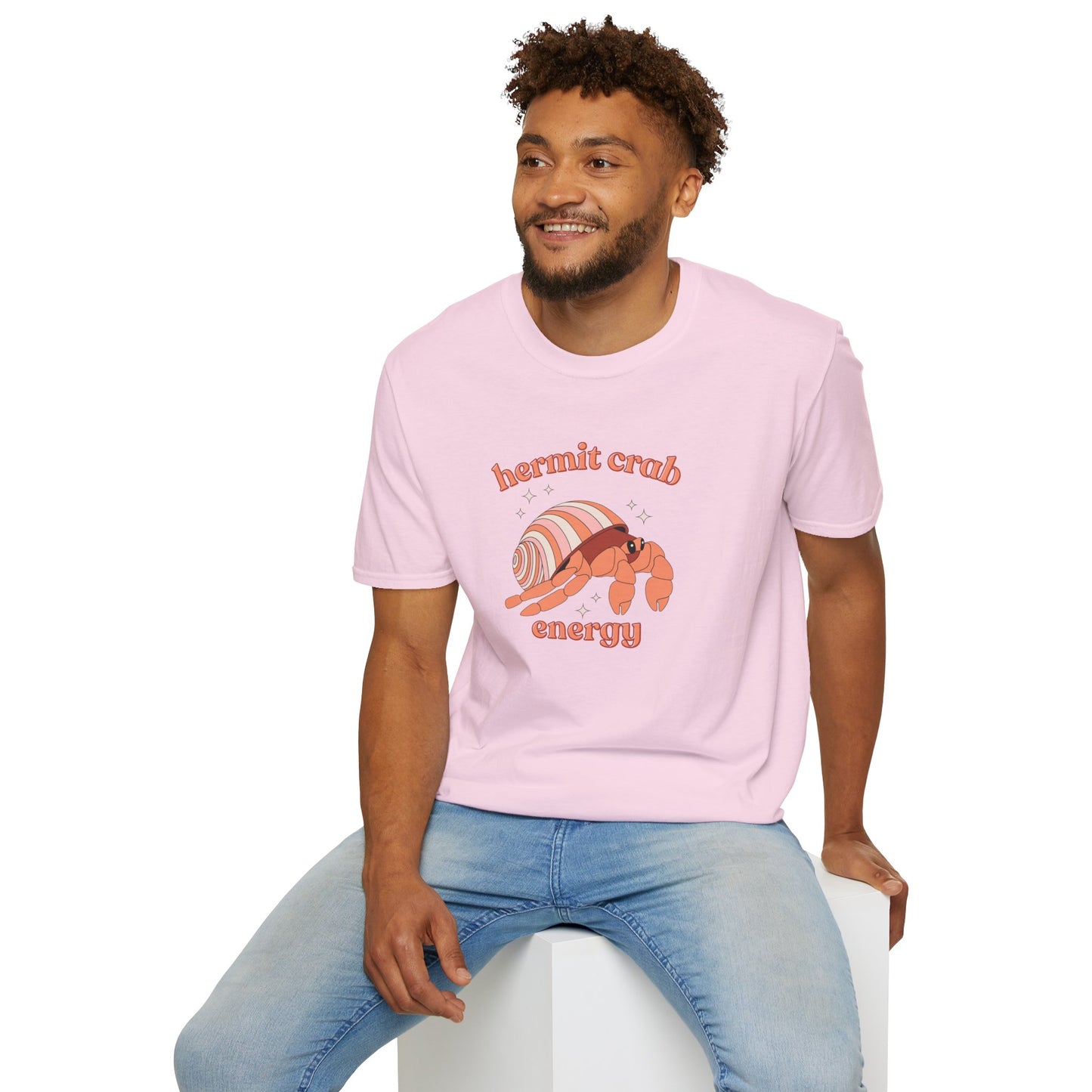Hermit Crab Energy T-Shirt | Introvert Gift | Cozy Homebody Shirt | Cute Animal Design