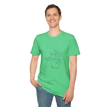 Main Character Energy NPC Execution T-Shirt | Gamer Humor | Self-Aware Gift | Line Art Design