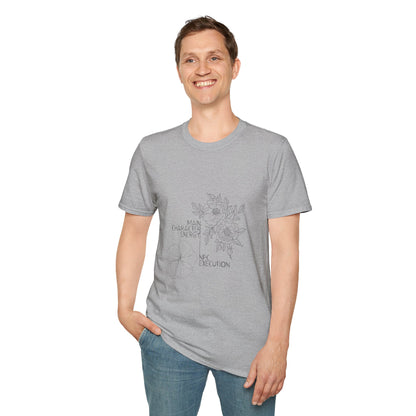 Main Character Energy NPC Execution T-Shirt | Gamer Humor | Self-Aware Gift | Line Art Design