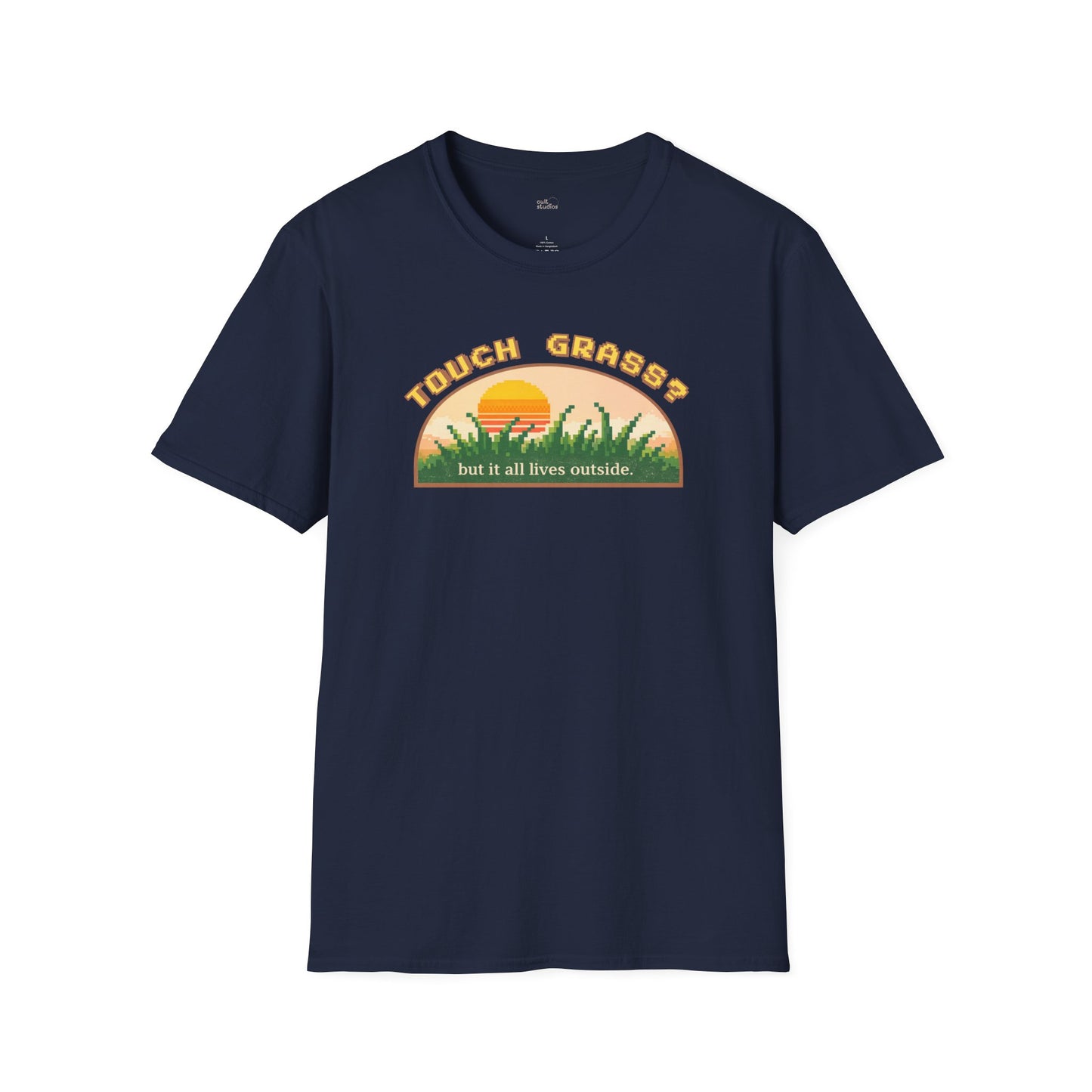 Touch Grass But It All Lives Outside T-Shirt | Chronically Online Humor | Gamer Introvert Gift