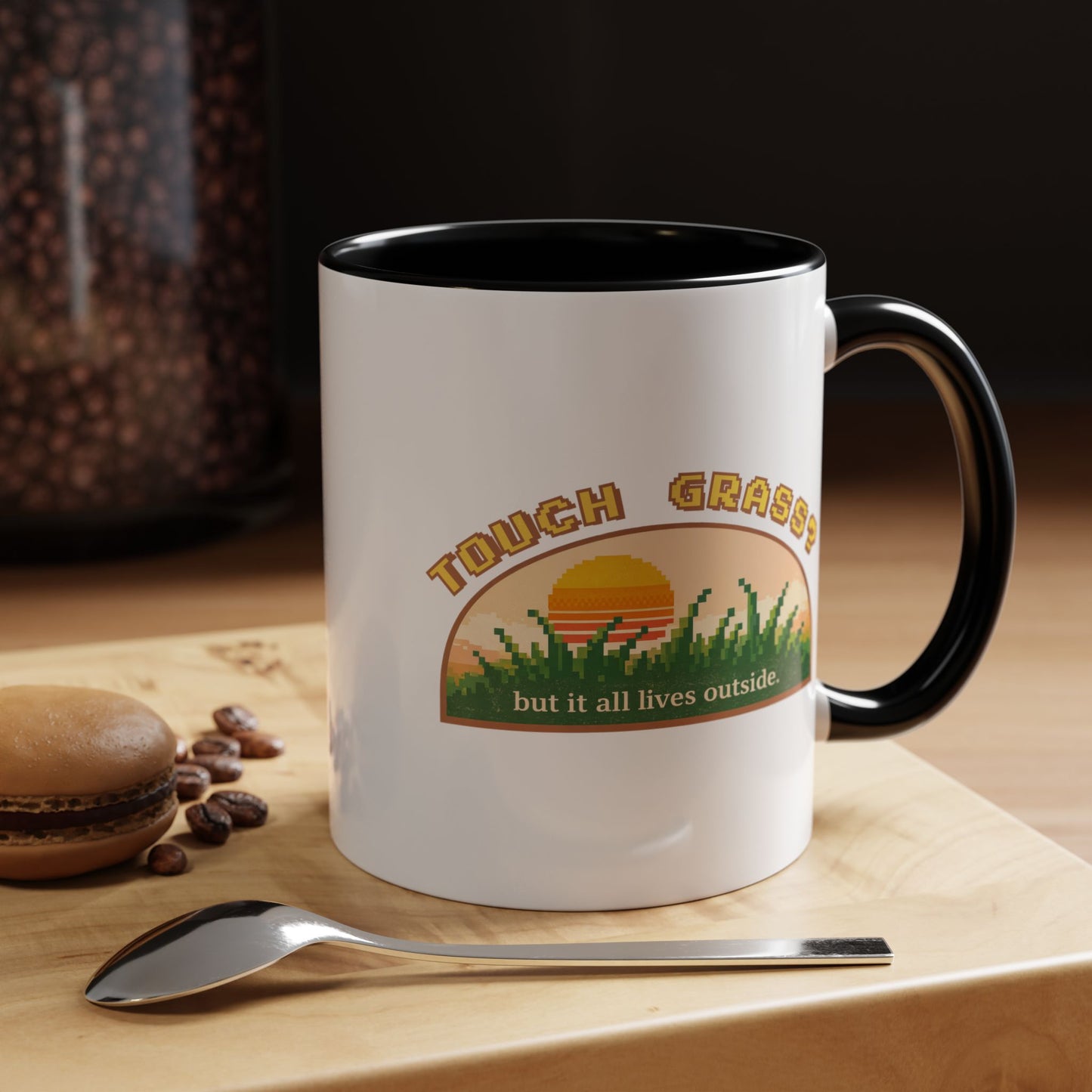 Touch Grass But It All Lives Outside Mug | Chronically Online Gift | Gamer Mug | Two-Tone Mug