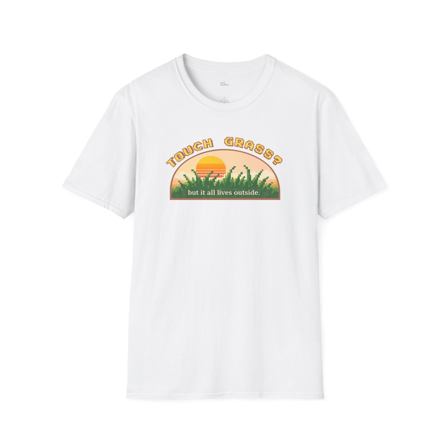 Touch Grass But It All Lives Outside T-Shirt | Chronically Online Humor | Gamer Introvert Gift