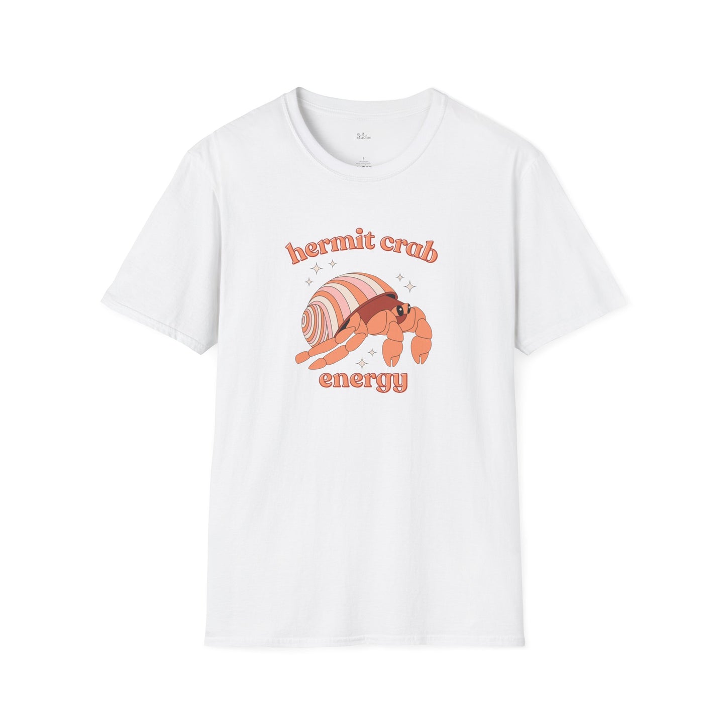 Hermit Crab Energy T-Shirt | Introvert Gift | Cozy Homebody Shirt | Cute Animal Design