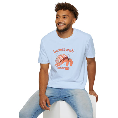 Hermit Crab Energy T-Shirt | Introvert Gift | Cozy Homebody Shirt | Cute Animal Design