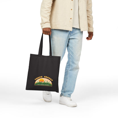 Touch Grass But It All Lives Outside Tote Bag | Chronically Online Gift | Gamer Bag | Funny Introvert Tote