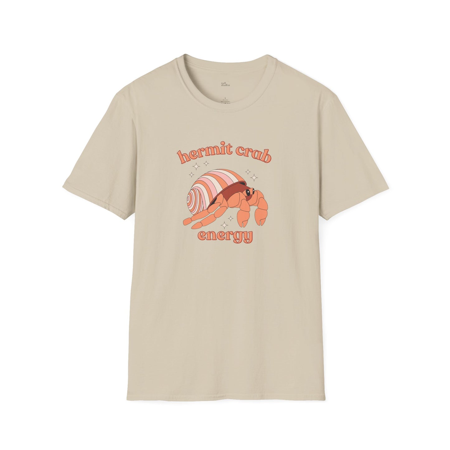 Hermit Crab Energy T-Shirt | Introvert Gift | Cozy Homebody Shirt | Cute Animal Design