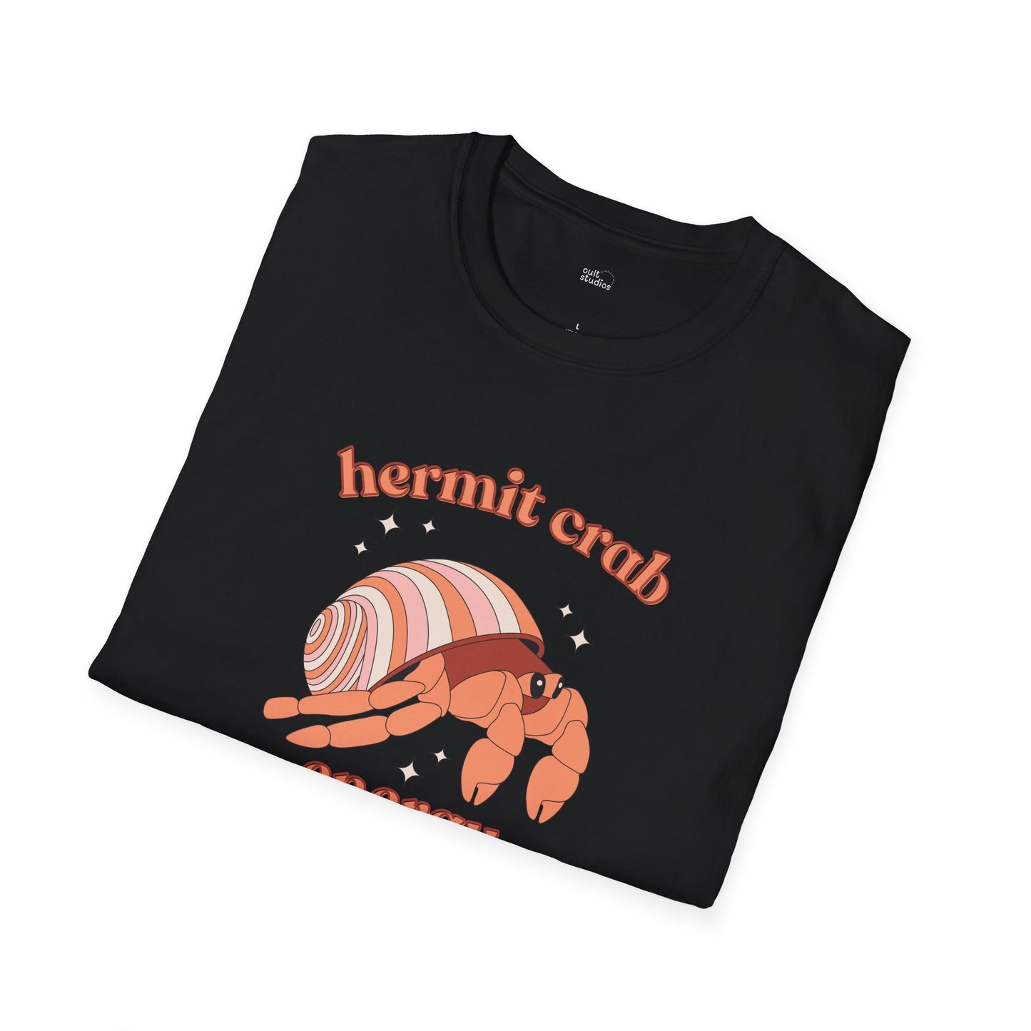 Hermit Crab Energy T-Shirt | Introvert Gift | Cozy Homebody Shirt | Cute Animal Design