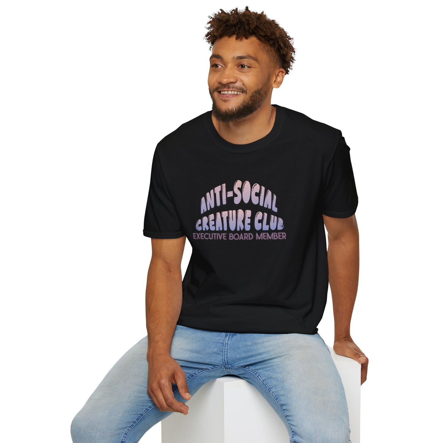 Anti-Social Creature Club Executive Board Member T-Shirt | Introvert Gift | Funny Antisocial Shirt