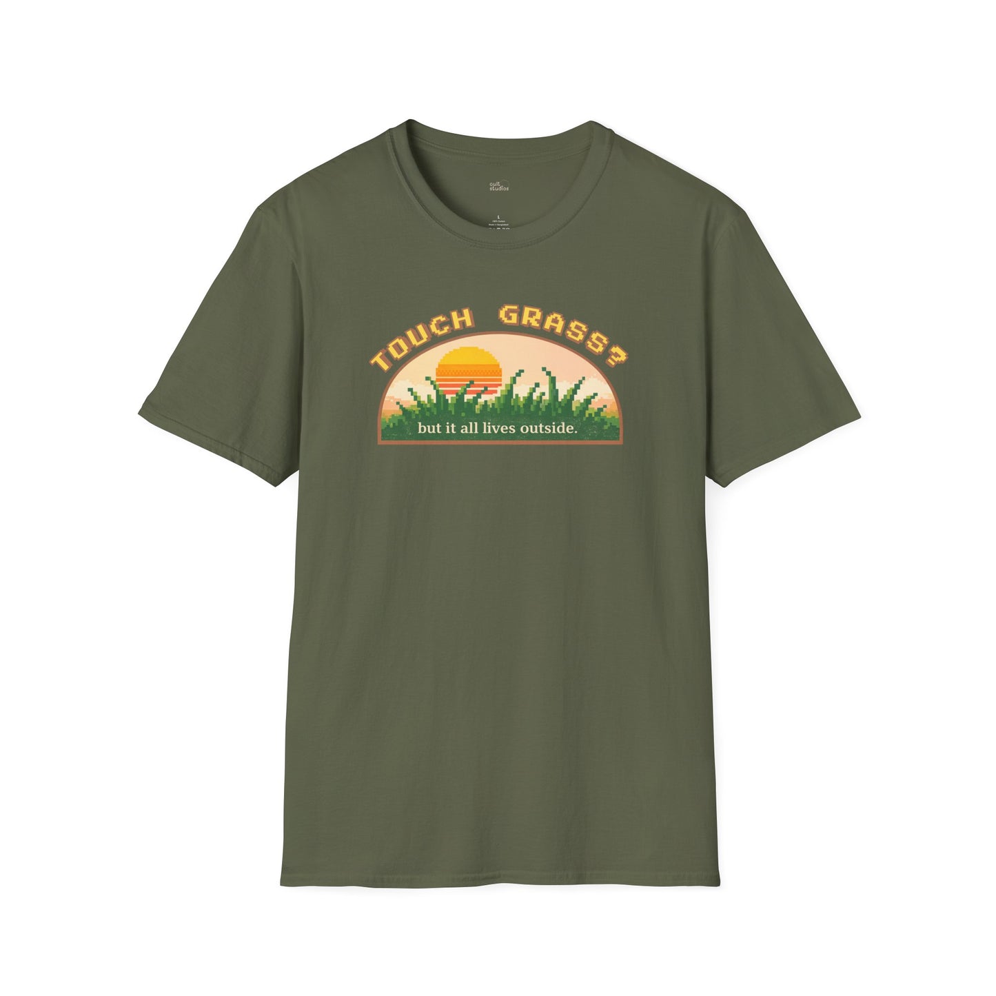 Touch Grass But It All Lives Outside T-Shirt | Chronically Online Humor | Gamer Introvert Gift