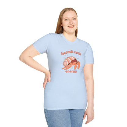 Hermit Crab Energy T-Shirt | Introvert Gift | Cozy Homebody Shirt | Cute Animal Design