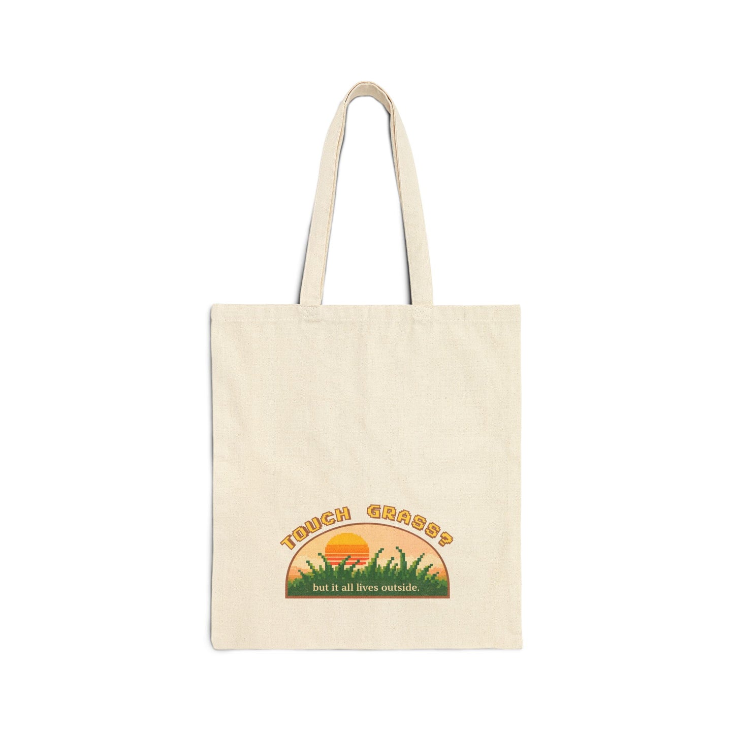 Touch Grass But It All Lives Outside Tote Bag | Chronically Online Gift | Gamer Bag | Funny Introvert Tote