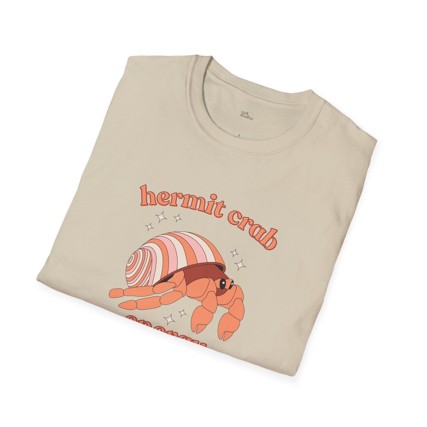 Hermit Crab Energy T-Shirt | Introvert Gift | Cozy Homebody Shirt | Cute Animal Design