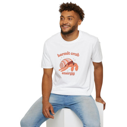 Hermit Crab Energy T-Shirt | Introvert Gift | Cozy Homebody Shirt | Cute Animal Design
