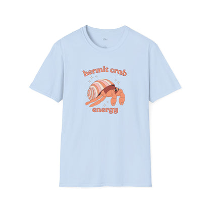 Hermit Crab Energy T-Shirt | Introvert Gift | Cozy Homebody Shirt | Cute Animal Design