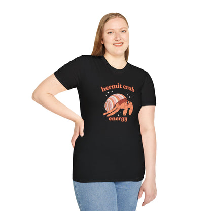 Hermit Crab Energy T-Shirt | Introvert Gift | Cozy Homebody Shirt | Cute Animal Design