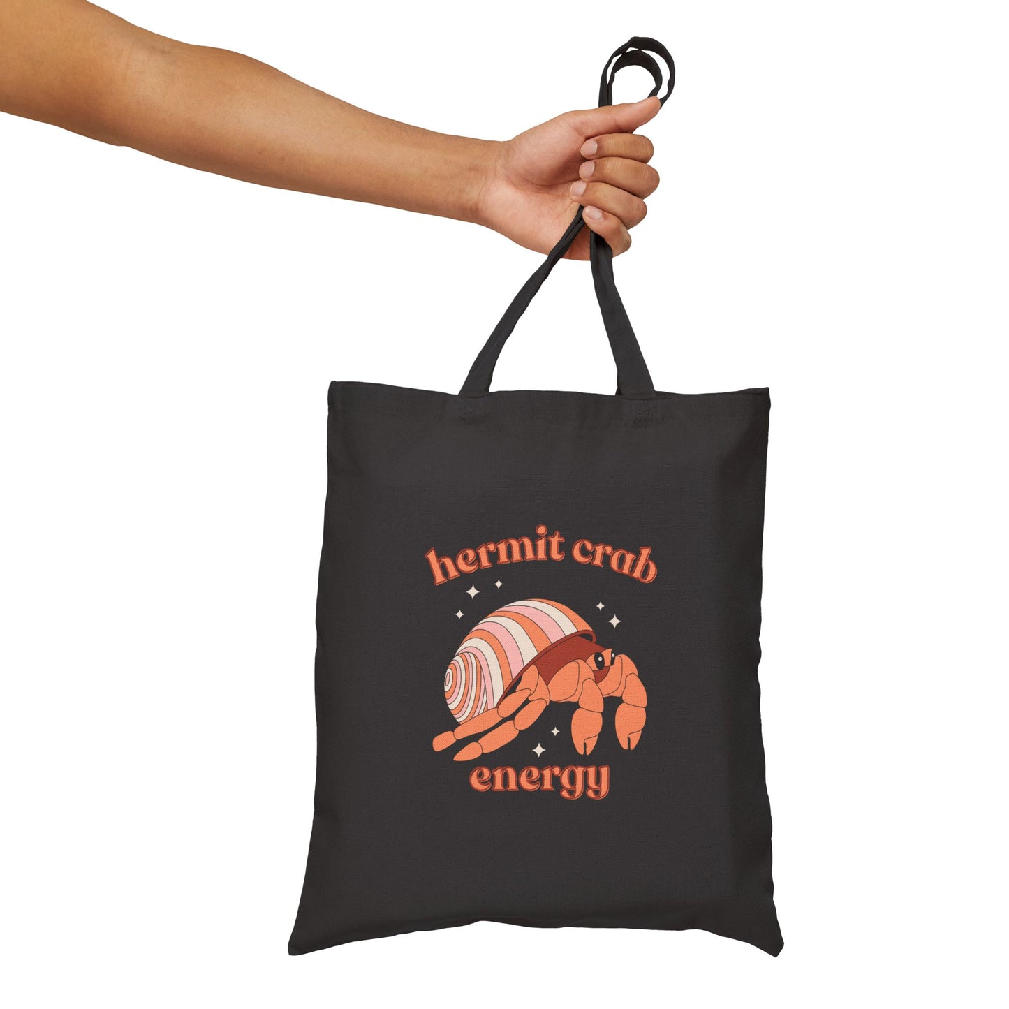 Hermit Crab Energy Tote Bag | Introvert Gift | Cozy Homebody Bag | Cute Animal Tote