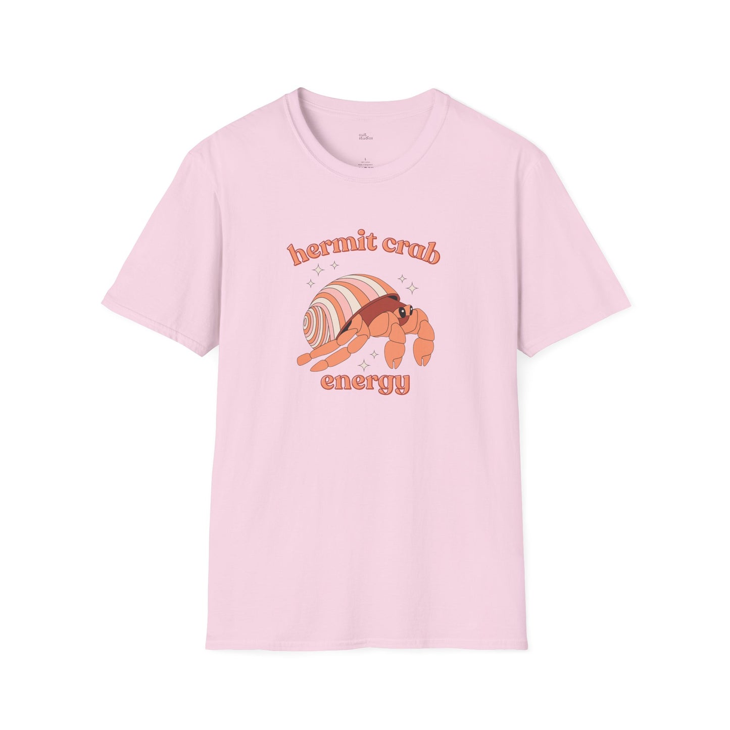 Hermit Crab Energy T-Shirt | Introvert Gift | Cozy Homebody Shirt | Cute Animal Design