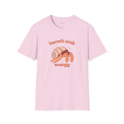 Hermit Crab Energy T-Shirt | Introvert Gift | Cozy Homebody Shirt | Cute Animal Design