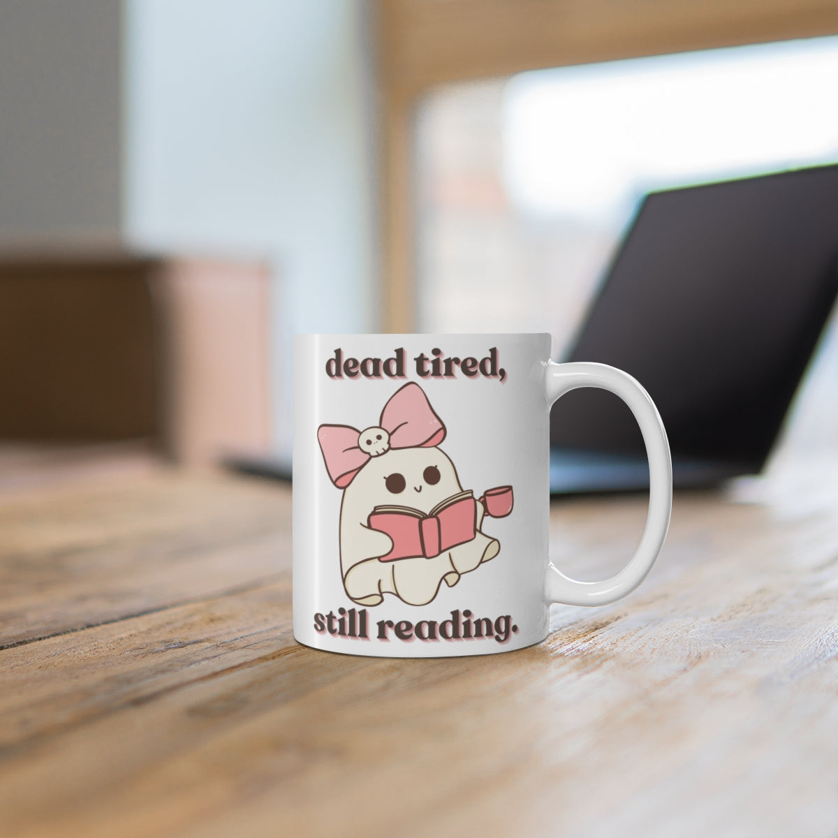 Dead-Tired-Still-Reading-Mug--BookTok-Gift--Book-Lover-Mug--Cute-Ghost-Reading-Gift-03