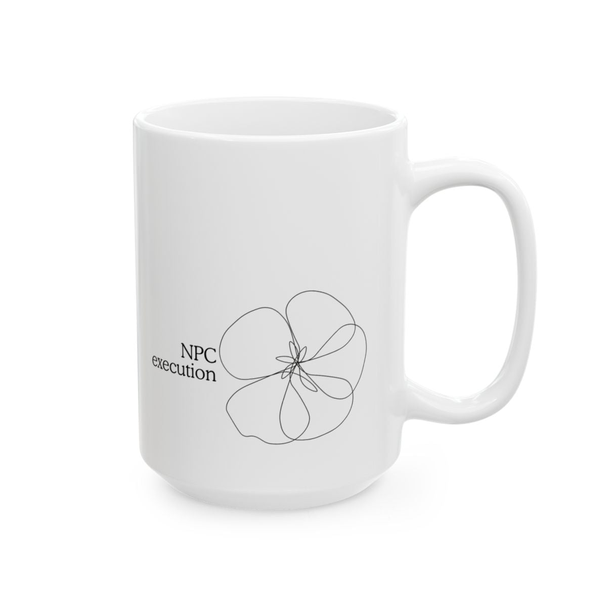 Main-Character-Energy-NPC-Execution-Mug--Gamer-Gift--Self-Aware-Humor--Line-Art-Floral-Mug-11